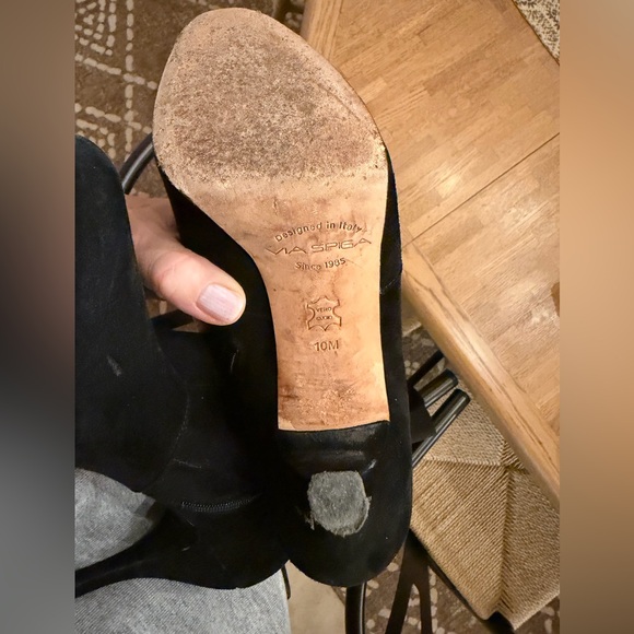 Via Spiga Black Suede Over-the-Knee Boots - Picture 8 of 8